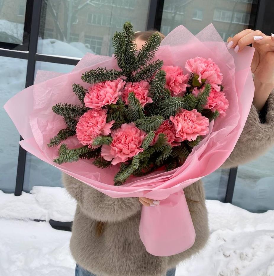 Букет "Зимние диантусы"