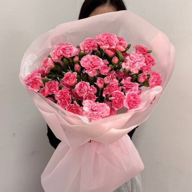 Букет из 15 кустовых диантусов