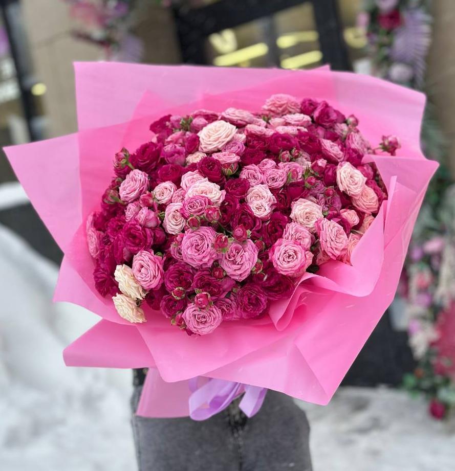 Акция! Яркий микс из кустовых роз 3XL