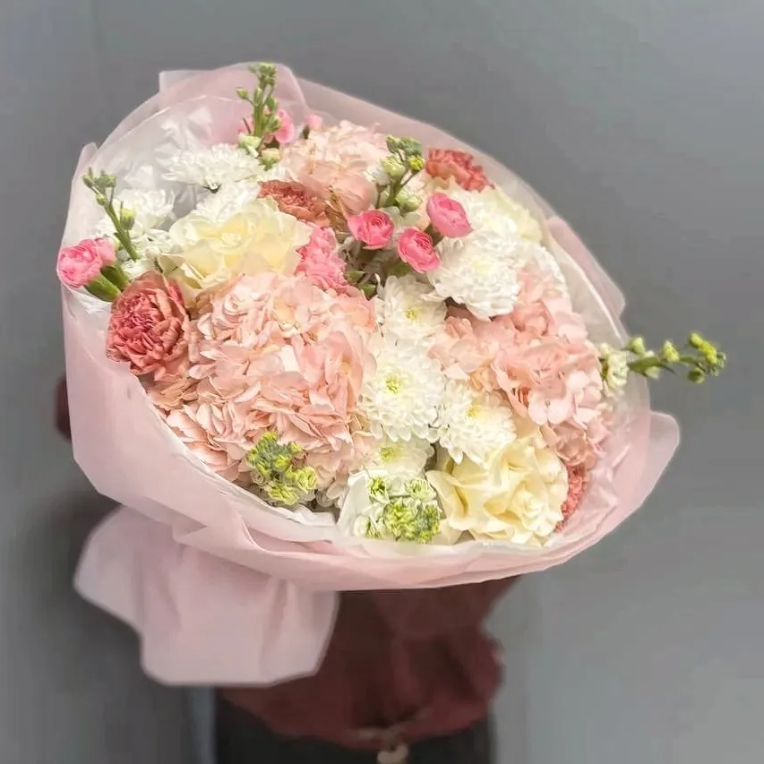 Букет "Розово-белая гармония L"