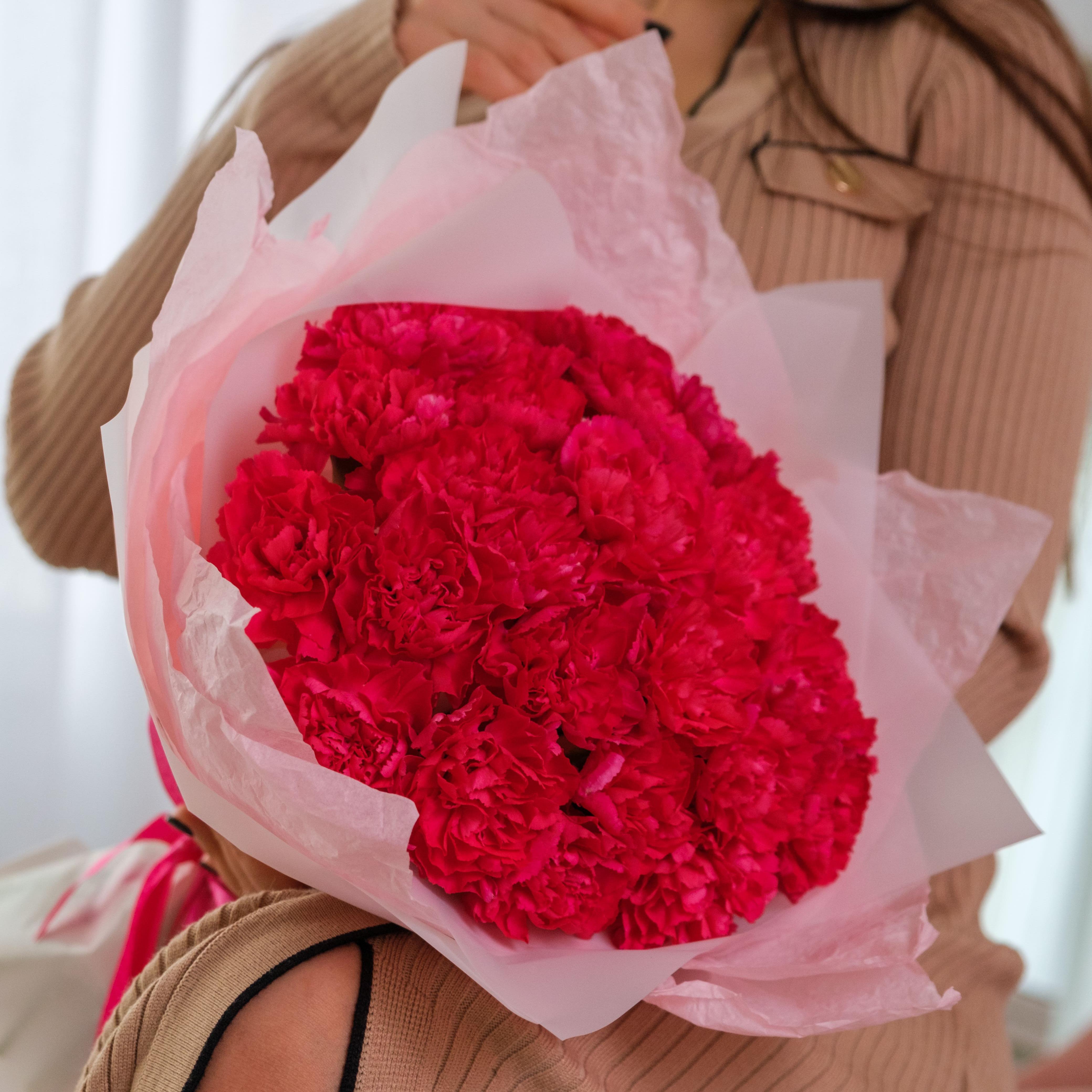 Букет "25 малиновых диантусов"