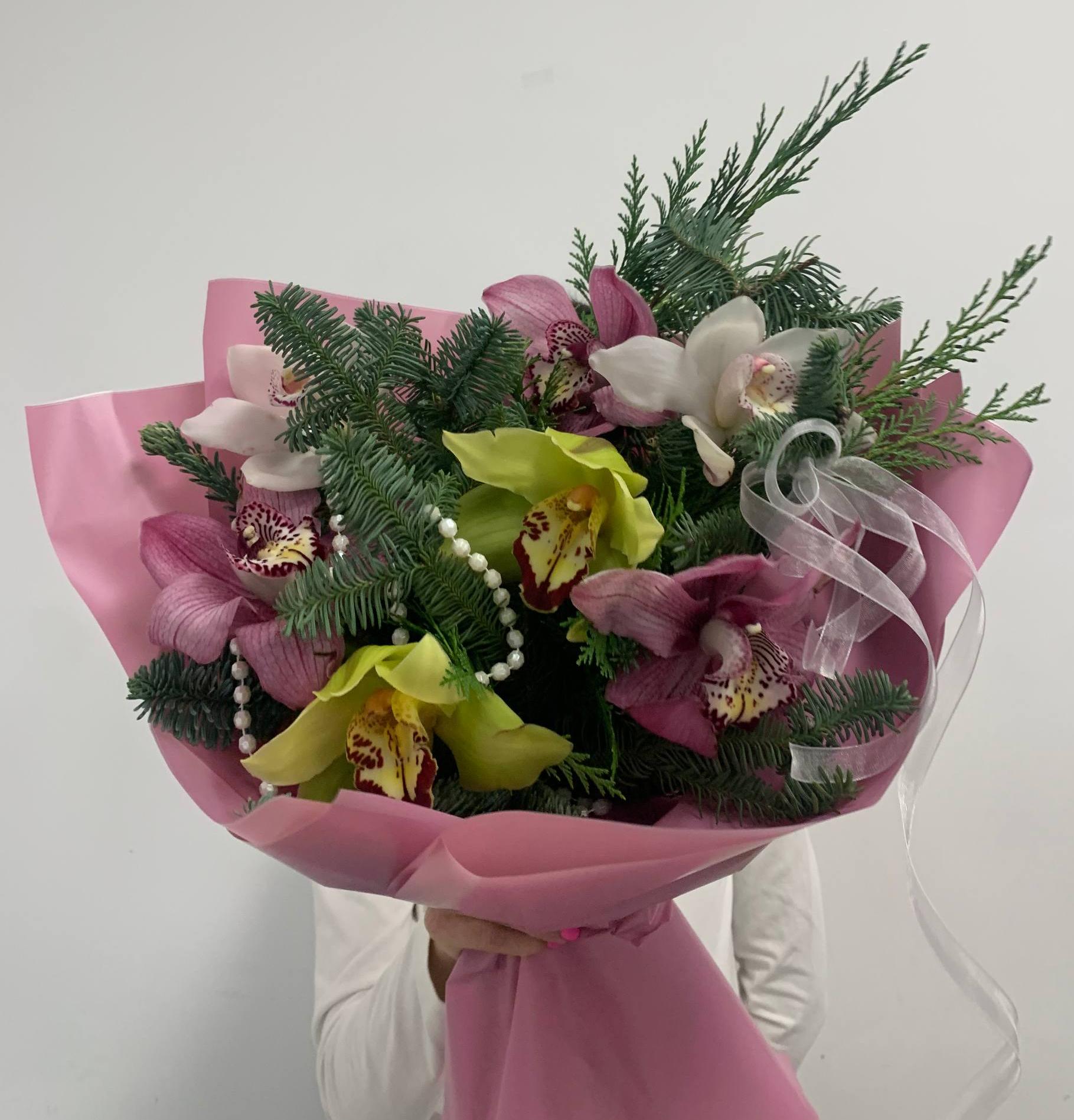 Букет "Зимние орхидеи"