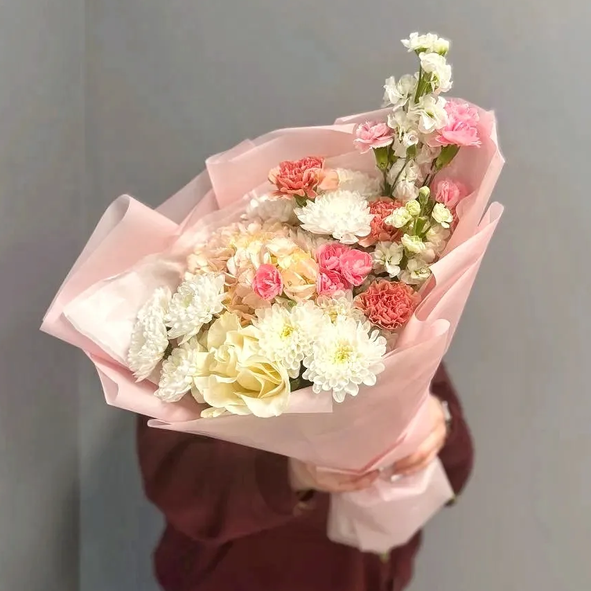 Букет "Розово-белая гармония М"
